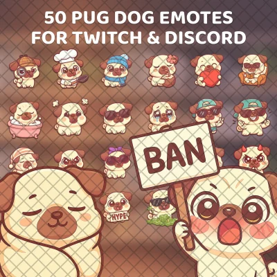 Pug Dog Emotes